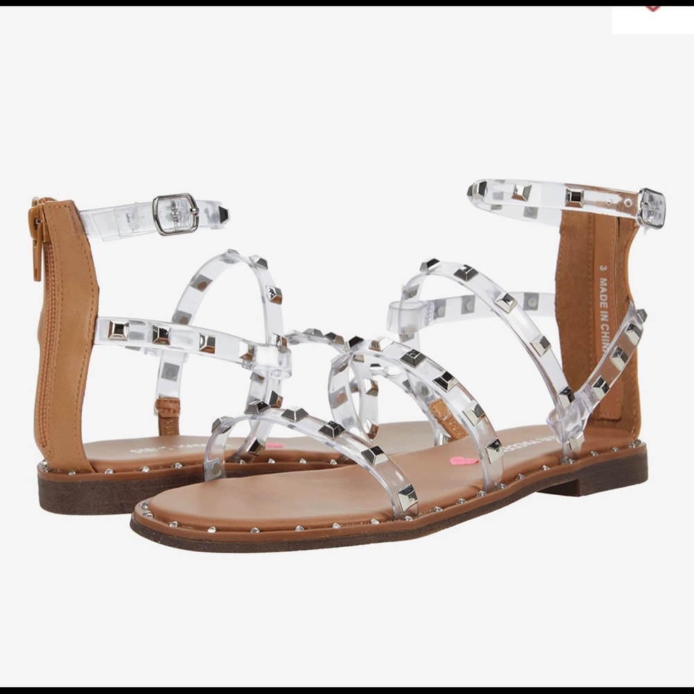 Clear jelly Sandals with studs!
